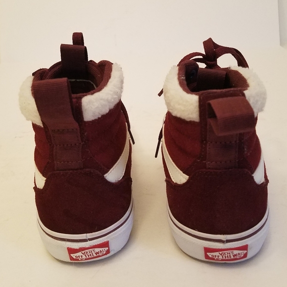 Vans Guard Women's Filmore High Top Sneakers Red Suede Sherpa Size 8 - Picture 4 of 16